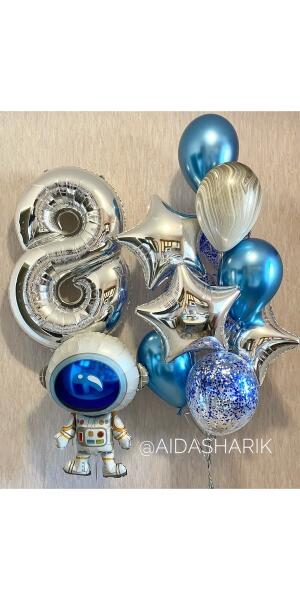 Фонтан №46 (цифра + космонавт + фонтан)