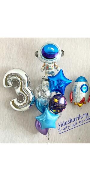 Фонтан №43 (цифра + фонтан + ракета)