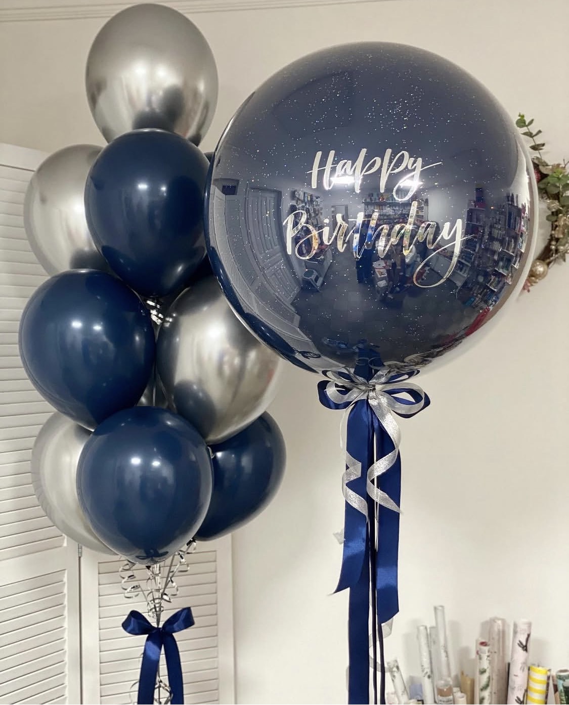 Гелиевые шарики Happy Birthday в подарок мужчине