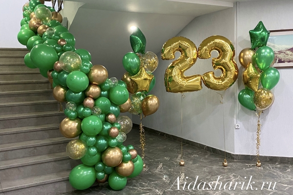 Гелиевые шарики на 23 февраля